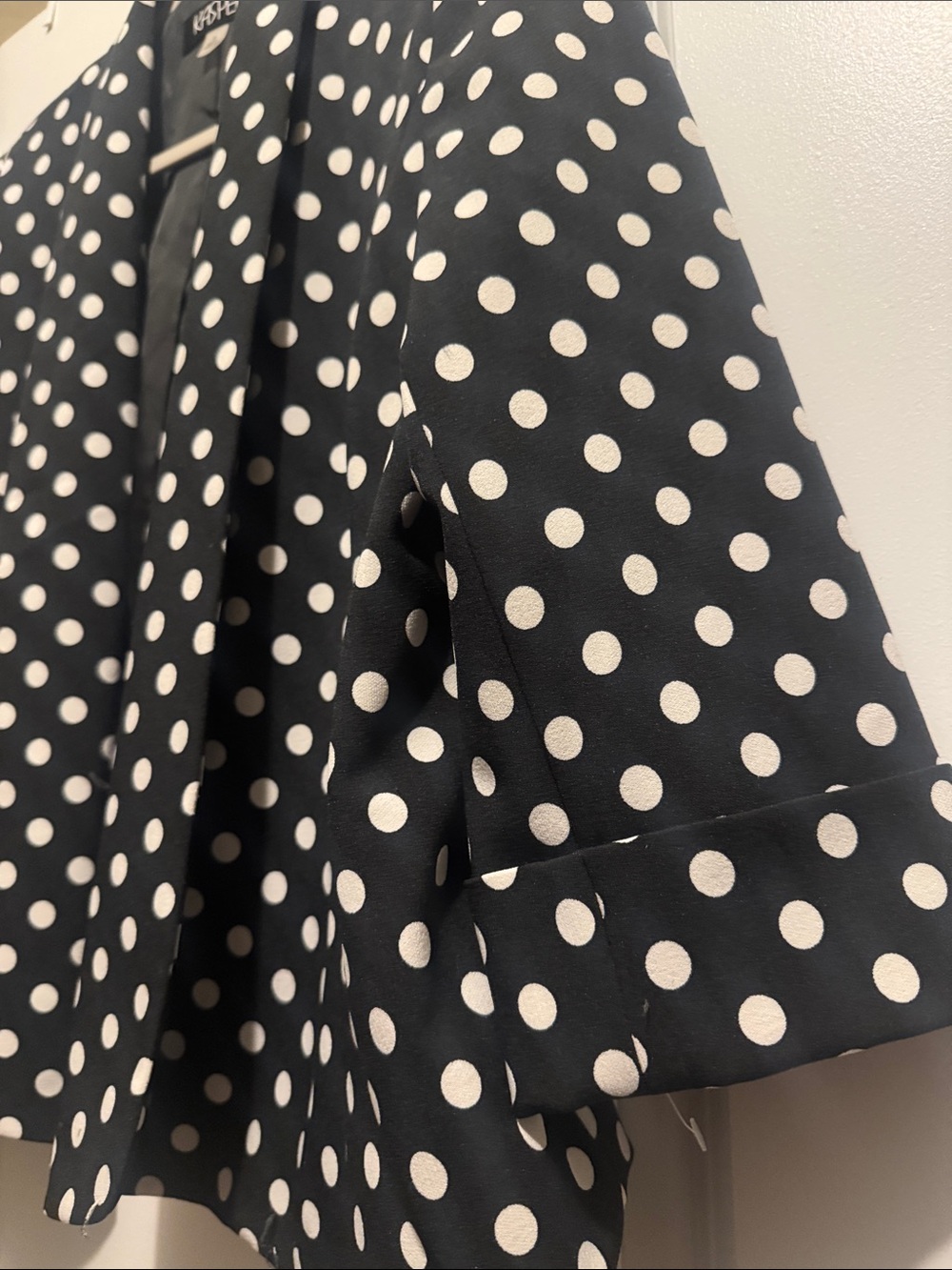 Kasper Black Polka Dot Open-Front Blazer - Picture 3 of 3